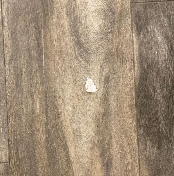 This RV's vinyl floor had seen some hard miles