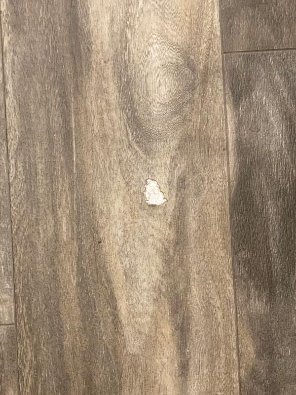 This RV's vinyl floor had seen some hard miles